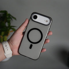 iPhone 17 Air Hard Crystal Transparent MagSafe Case | Anti-Yellow Clear Back Cover with Metal Camera Bump