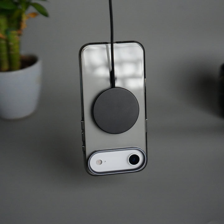 iPhone 17 Air Hard Crystal Transparent MagSafe Case | Anti-Yellow Clear Back Cover with Metal Camera Bump