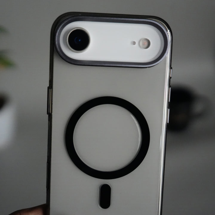 iPhone 17 Air Hard Crystal Transparent MagSafe Case | Anti-Yellow Clear Back Cover with Metal Camera Bump