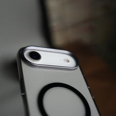iPhone 17 Air Hard Crystal Transparent MagSafe Case | Anti-Yellow Clear Back Cover with Metal Camera Bump