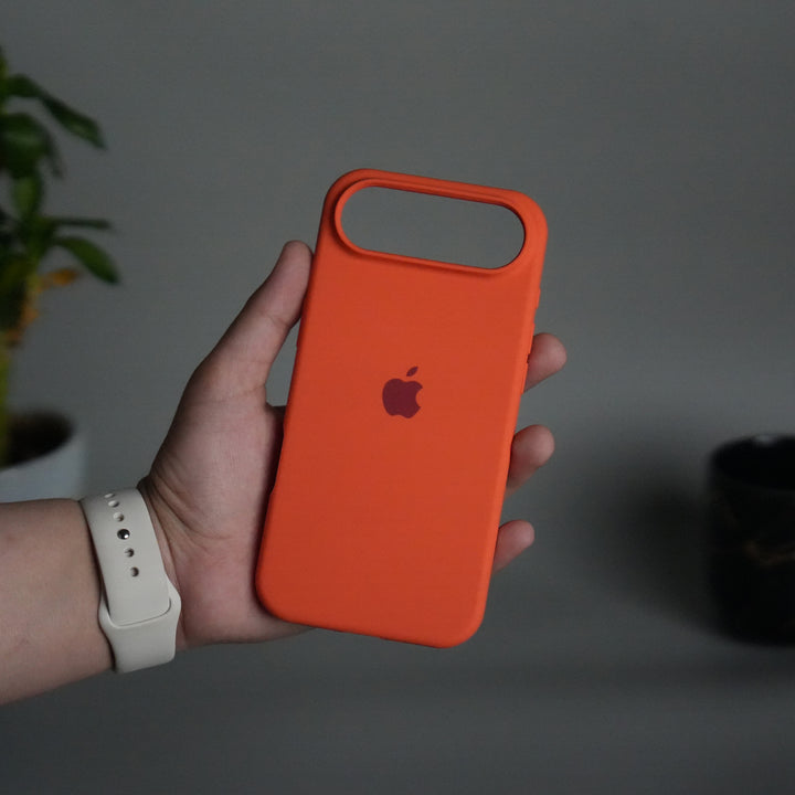 iPhone 17 Air Liquid Silicone Case Cover (Orange)