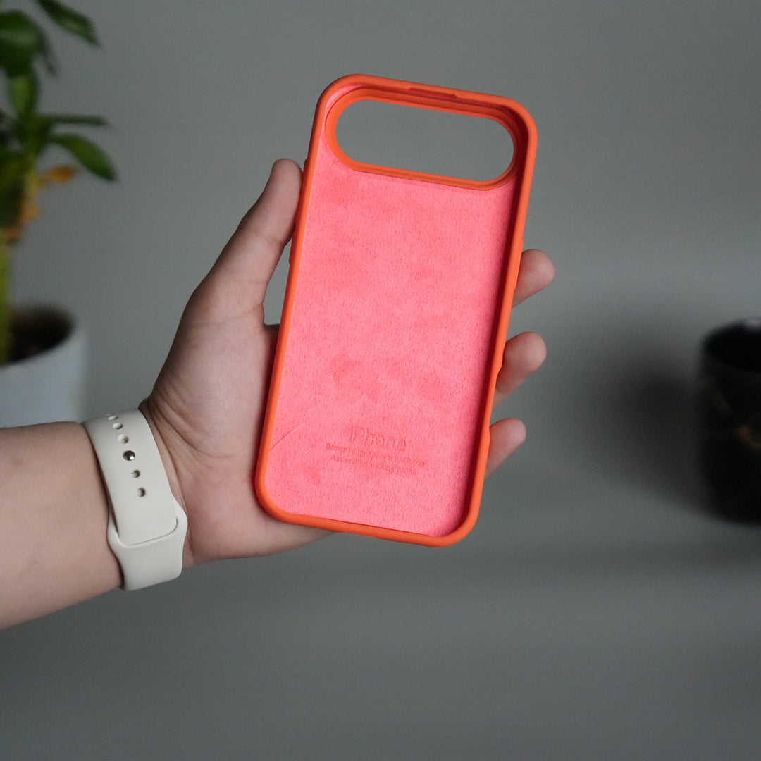 iPhone 17 Air Liquid Silicone Case Cover (Orange)