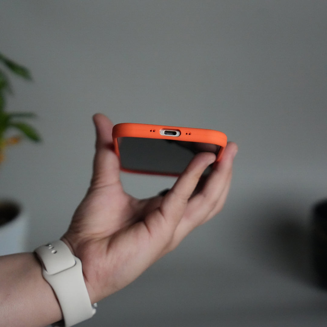 iPhone 17 Air Liquid Silicone Case Cover (Orange)