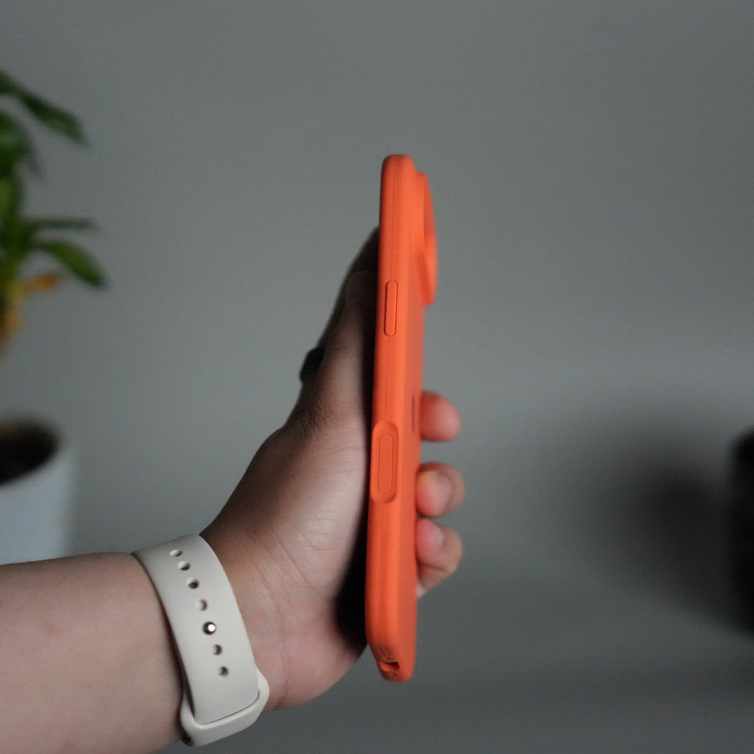 iPhone 17 Air Liquid Silicone Case Cover (Orange)