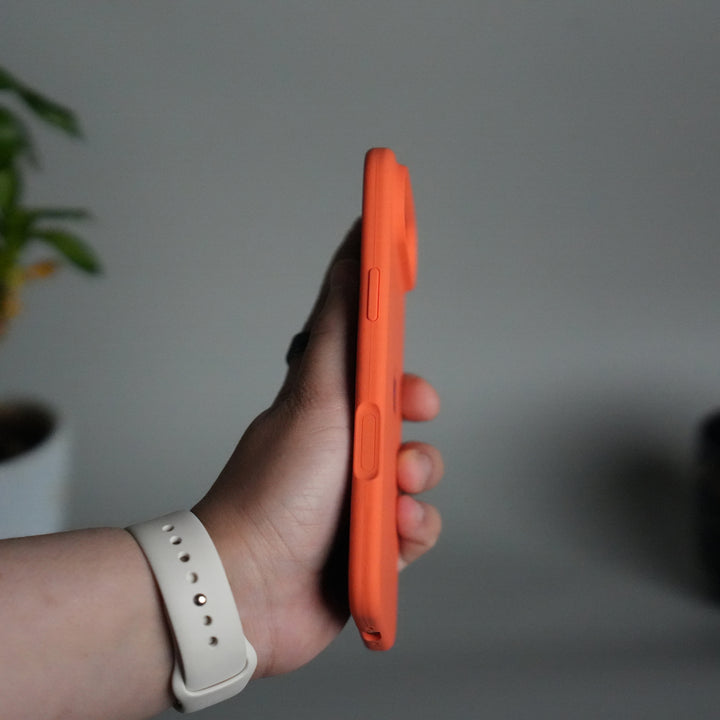 iPhone 17 Air Liquid Silicone Case Cover (Orange)