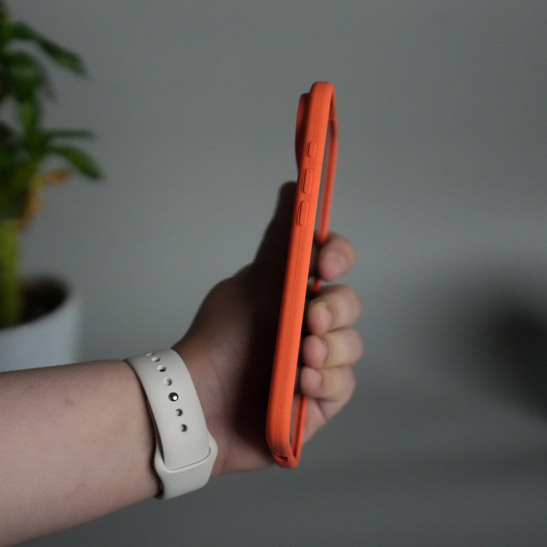 iPhone 17 Air Liquid Silicone Case Cover (Orange)