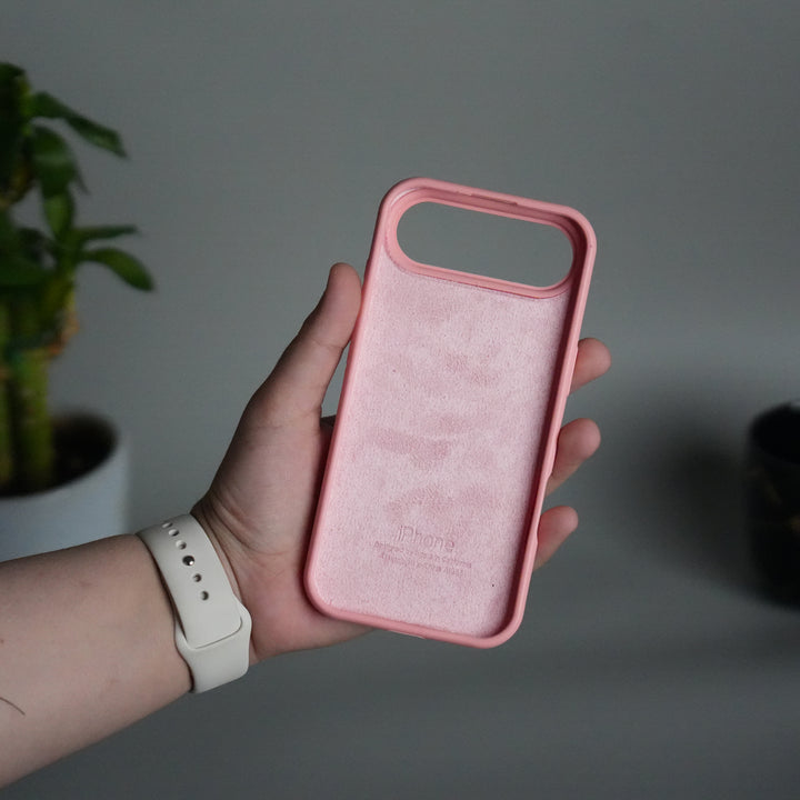 iPhone 17 Air Liquid Silicone Case Cover (Pastel Pink)