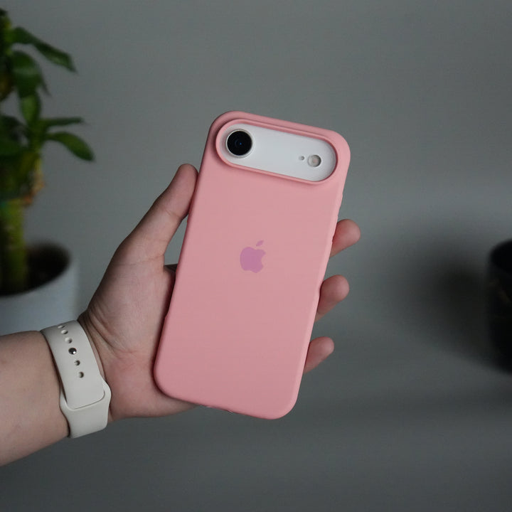 iPhone 17 Air Liquid Silicone Case Cover (Pastel Pink)