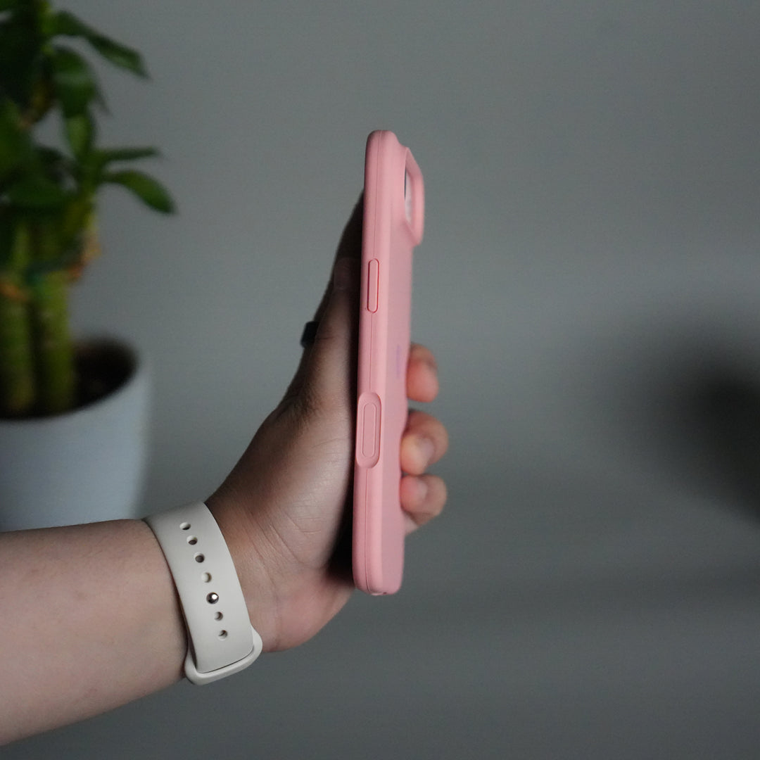 iPhone 17 Air Liquid Silicone Case Cover (Pastel Pink)