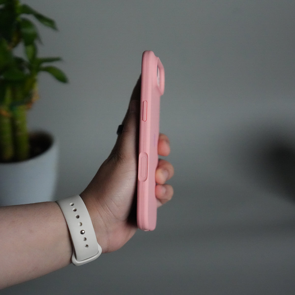 iPhone 17 Air Liquid Silicone Case Cover (Pastel Pink)