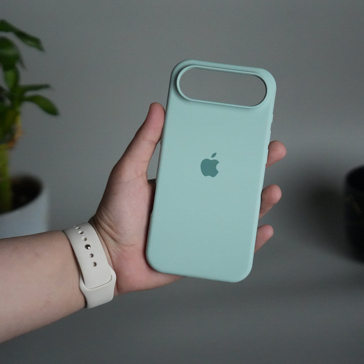 iPhone 17 Air Liquid Silicone Case Cover (Mint Green)
