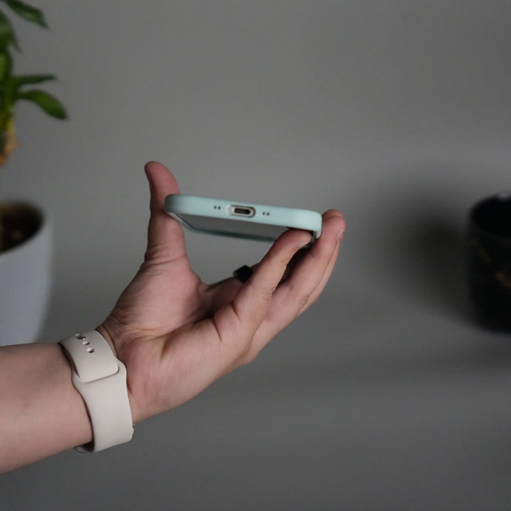 iPhone 17 Air Liquid Silicone Case Cover (Mint Green)