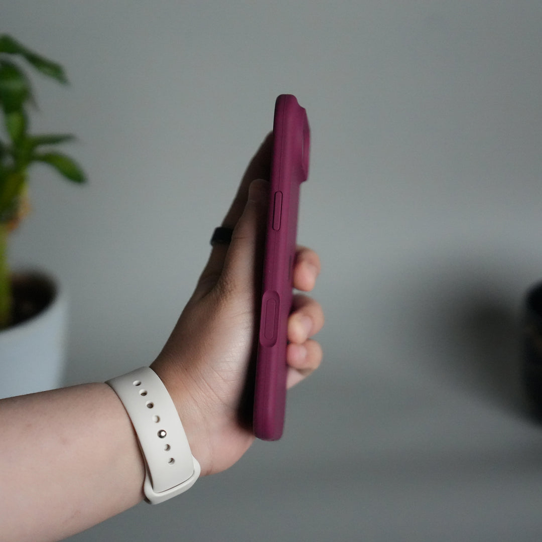 iPhone 17 Air Liquid Silicone Case Cover (Plum)