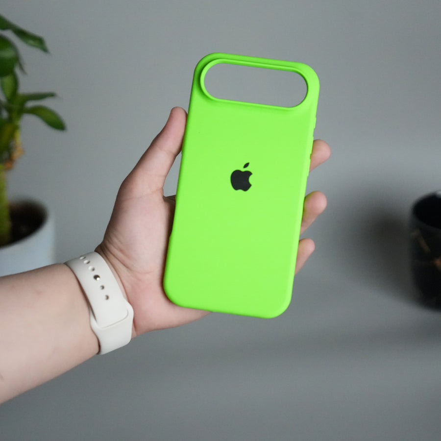 iPhone 17 Air Liquid Silicone Case Cover (Neon Green)