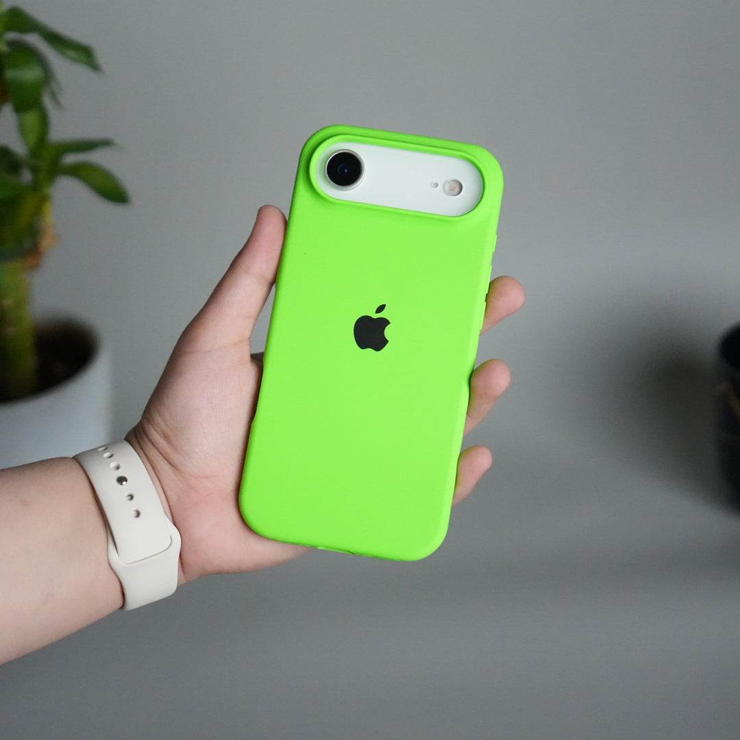 iPhone 17 Air Liquid Silicone Case Cover (Neon Green)