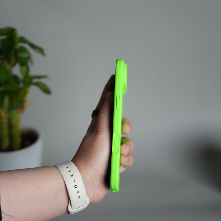 iPhone 17 Air Liquid Silicone Case Cover (Neon Green)