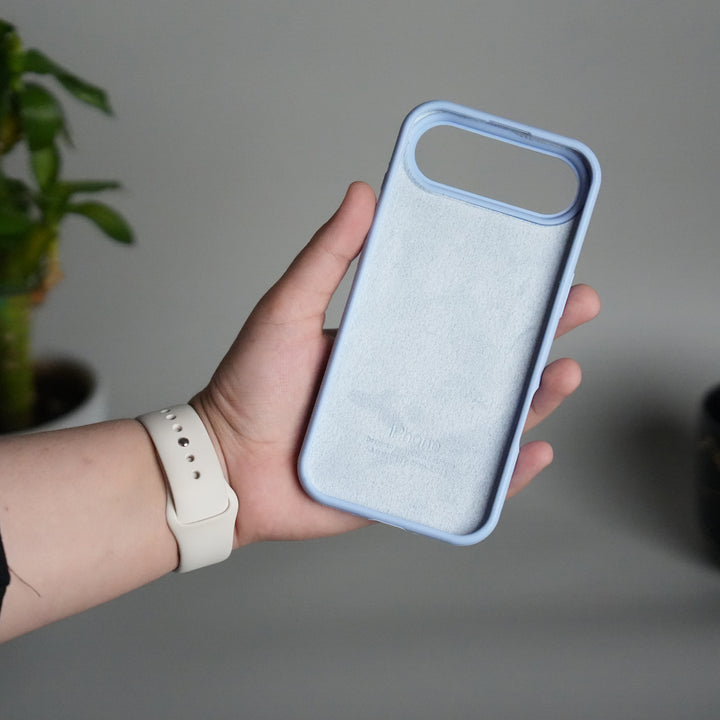 iPhone 17 Air Liquid Silicone Case Cover (Baby Blue)