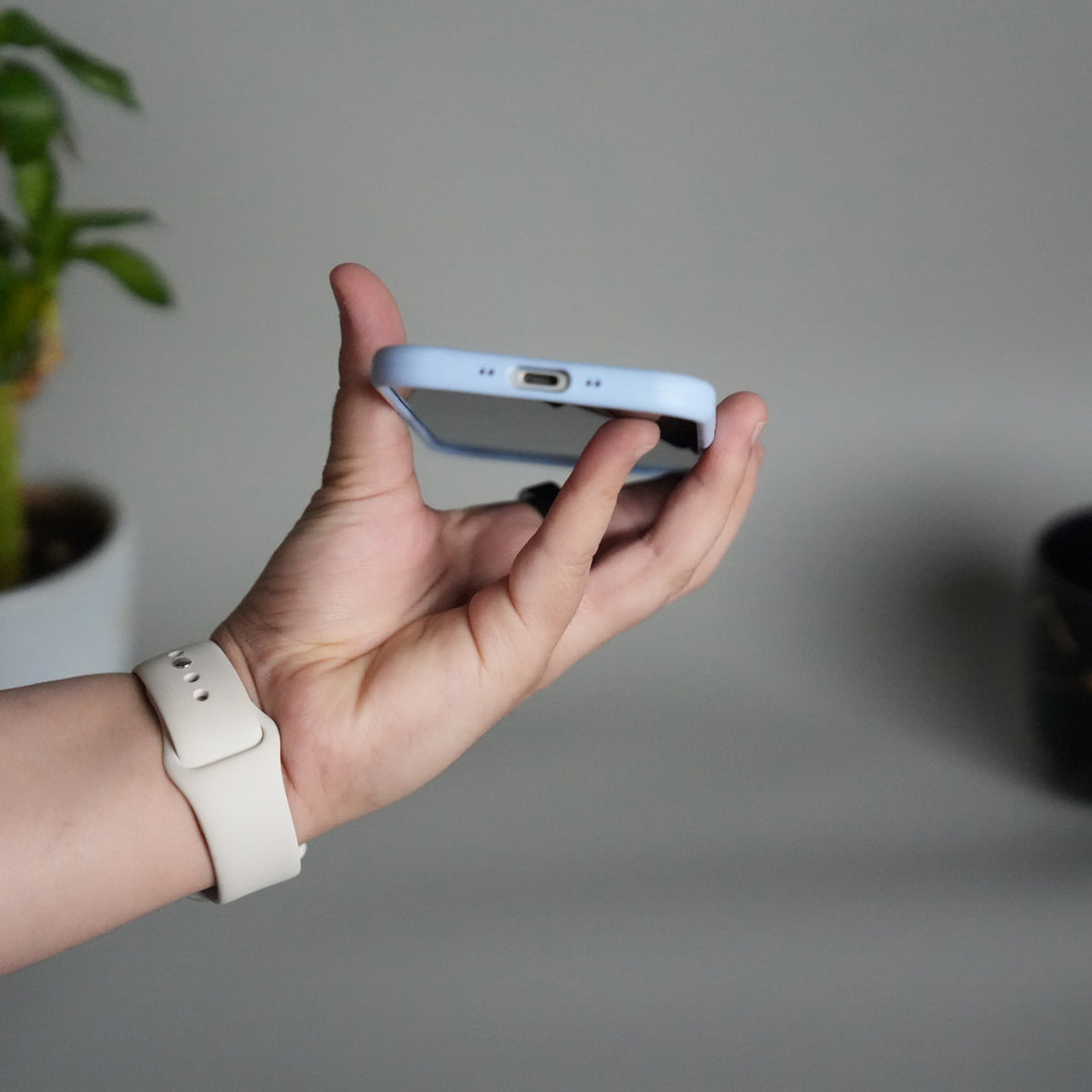 iPhone 17 Air Liquid Silicone Case Cover (Baby Blue)