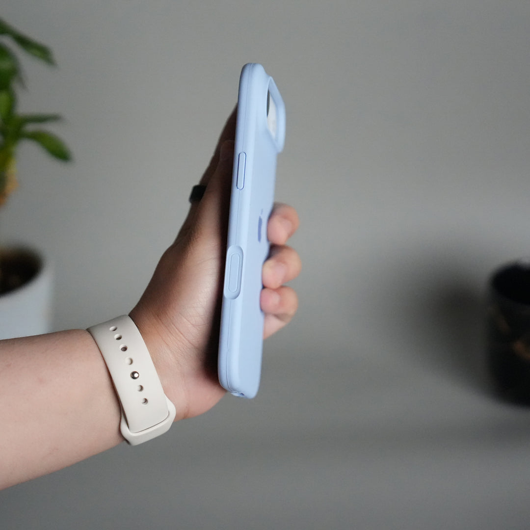 iPhone 17 Air Liquid Silicone Case Cover (Baby Blue)