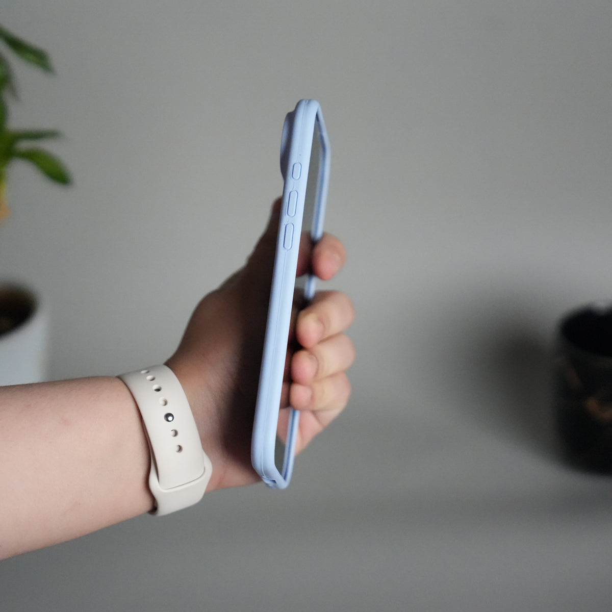 iPhone 17 Air Liquid Silicone Case Cover (Baby Blue)