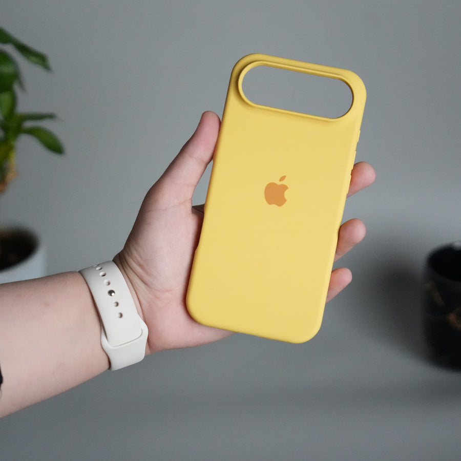 iPhone 17 Air Liquid Silicone Case Cover (Yellow)
