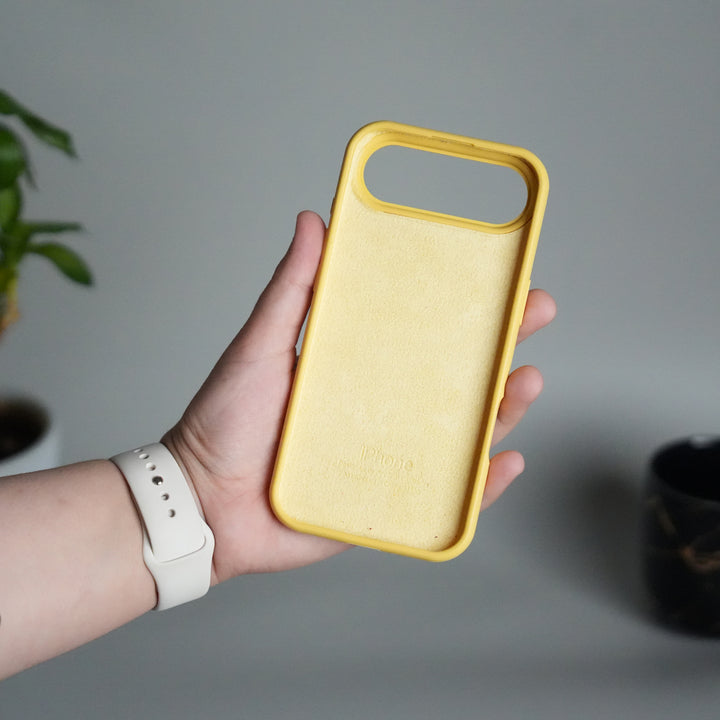 iPhone 17 Air Liquid Silicone Case Cover (Yellow)