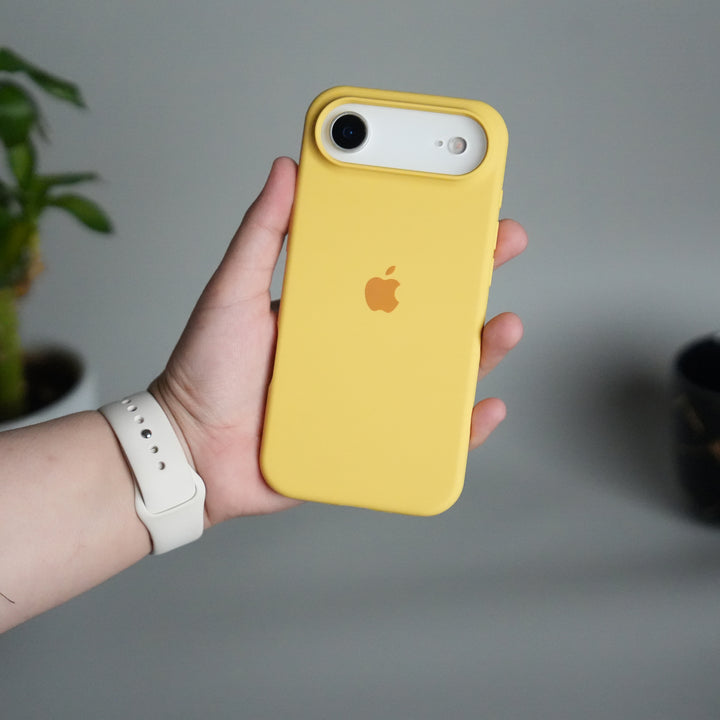 iPhone 17 Air Liquid Silicone Case Cover (Yellow)