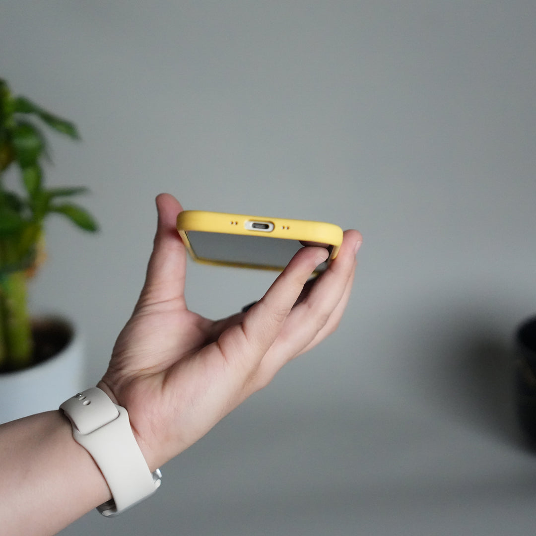 iPhone 17 Air Liquid Silicone Case Cover (Yellow)