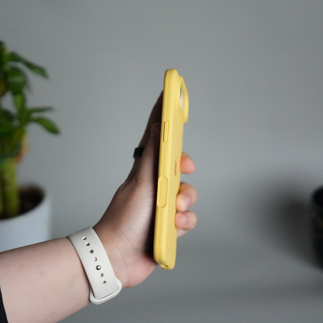 iPhone 17 Air Liquid Silicone Case Cover (Yellow)