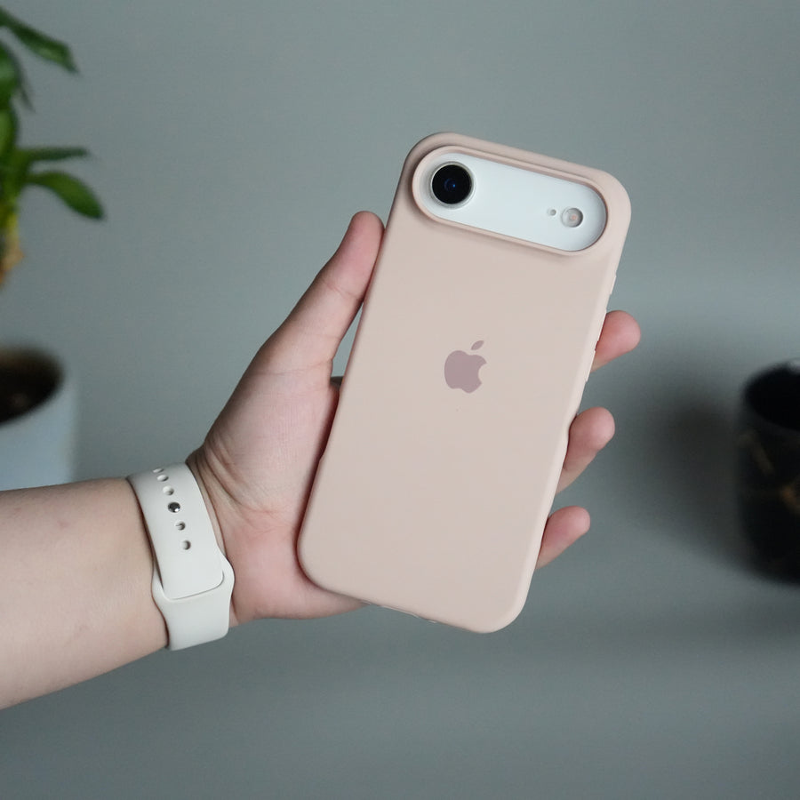 iPhone 17 Air Liquid Silicone Case Cover (Blush Pink)