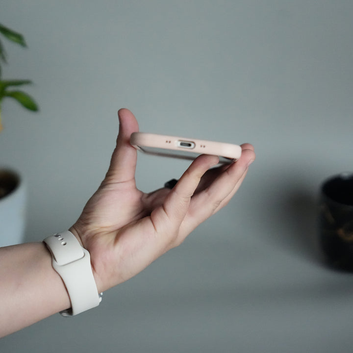 iPhone 17 Air Liquid Silicone Case Cover (Blush Pink)