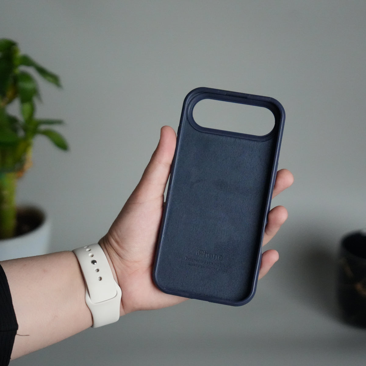 iPhone 17 Air Liquid Silicone Case Cover (Dark Blue)