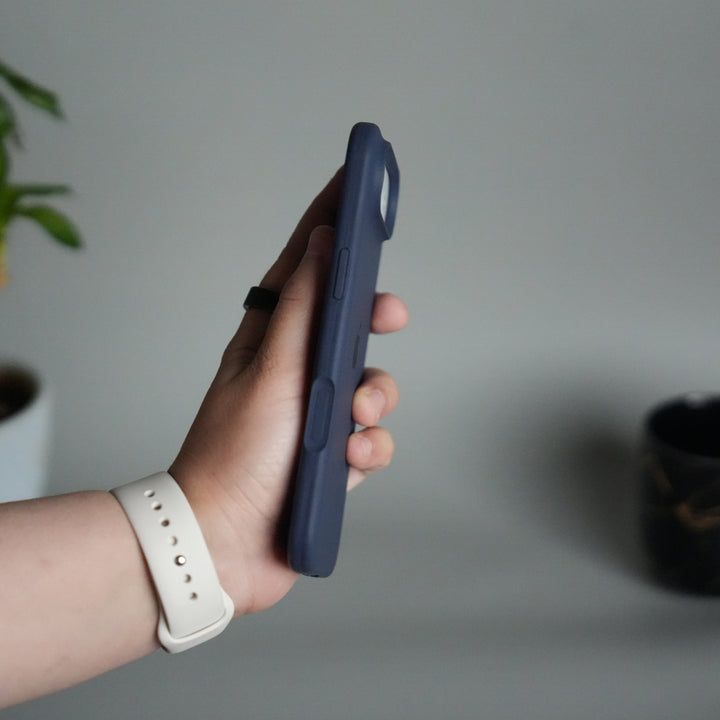 iPhone 17 Air Liquid Silicone Case Cover (Dark Blue)