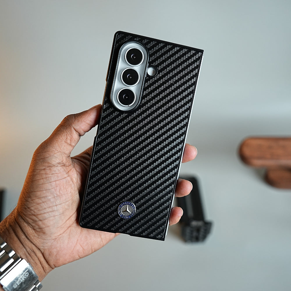 Carbon Fiber Texture Case for Samsung Galaxy Z Fold Series  | Automotive-Inspired Protective Cover