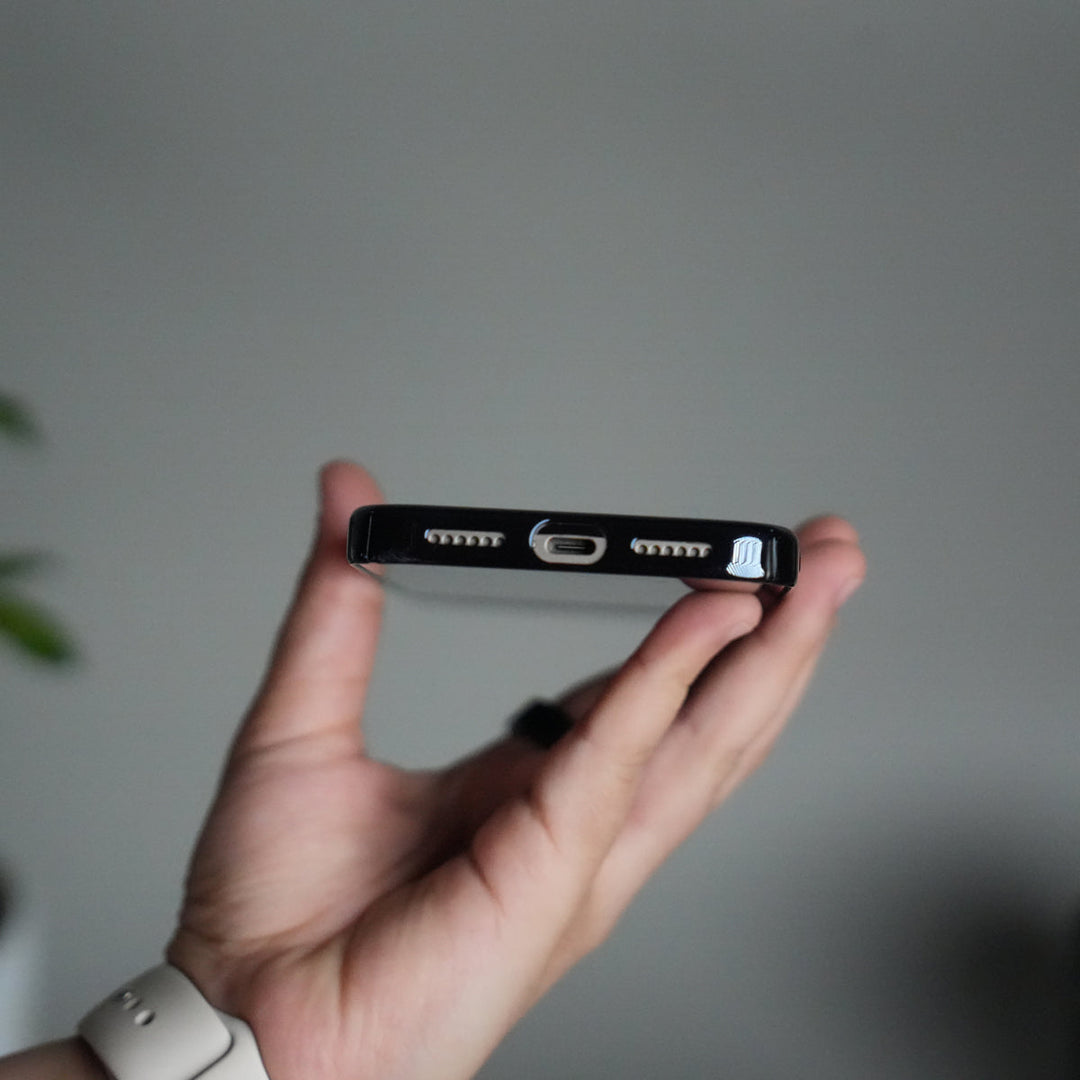 iPhone 17 Pro Clear Transparent Case | Slim Back Cover with Electroplated Edges | Blue