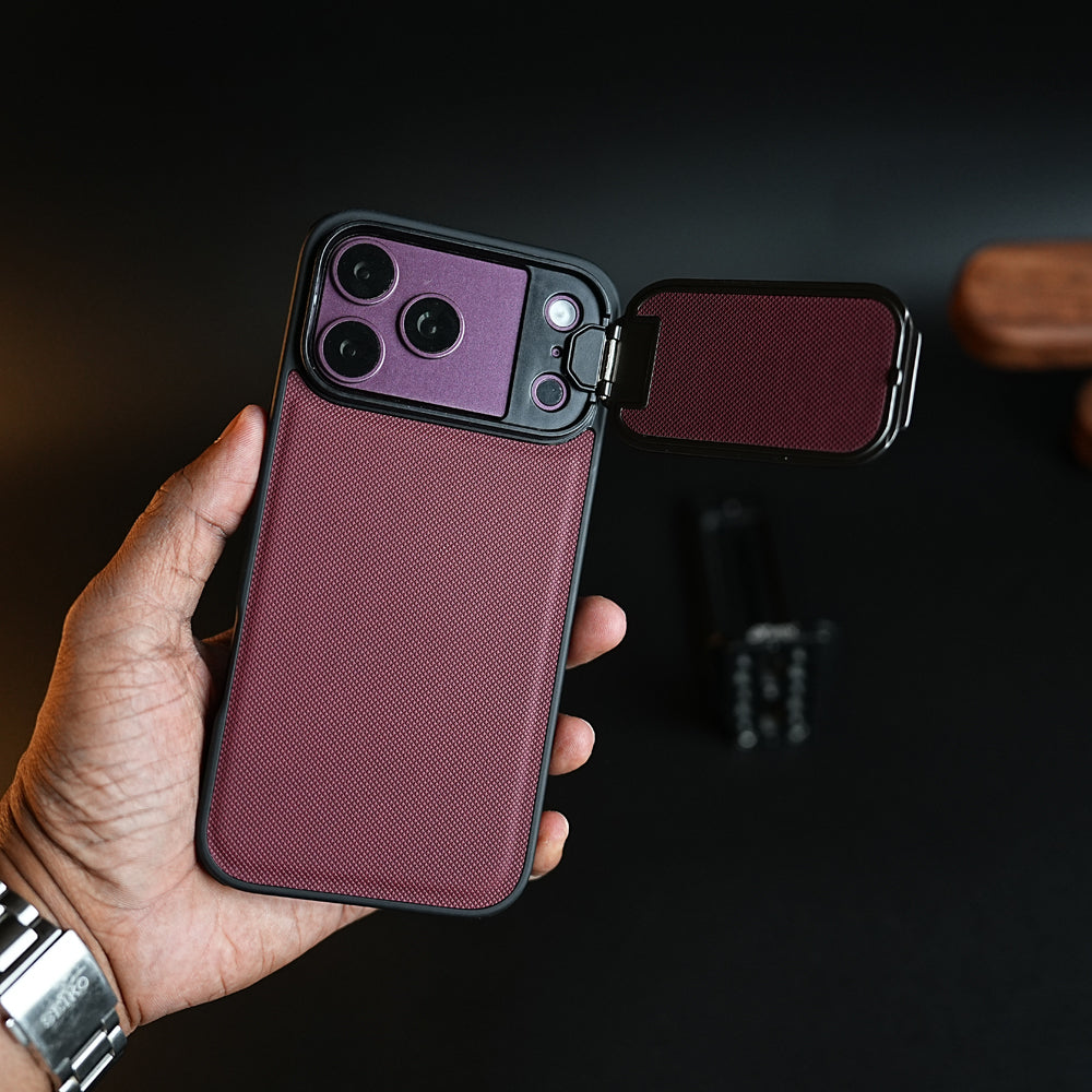 iPhone Series Metal Camera Cap Stand Case Cover