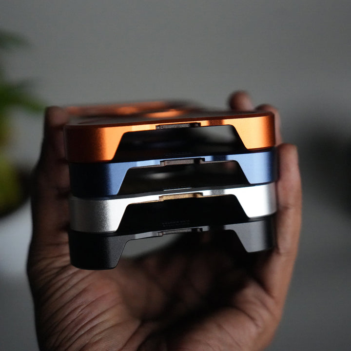 iPhone 17 Series Frameless Wooden Aluminium Case | Premium Metal Rotating Stand | Shockproof Luxury Wood Back Cover