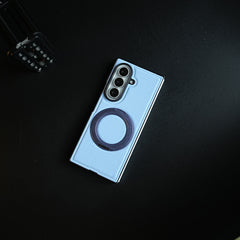 Carbon Fiber Texture Case for Samsung Galaxy Z Fold 8 Ultra | Rotating Metal Ring Stand Protective Cover