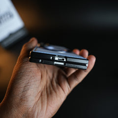 Carbon Fiber Texture Case for Samsung Galaxy Z Fold 8 Ultra | Rotating Metal Ring Stand Protective Cover