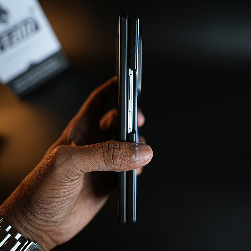 Carbon Fiber Texture Case for Samsung Galaxy Z Fold 8 Ultra | Rotating Metal Ring Stand Protective Cover