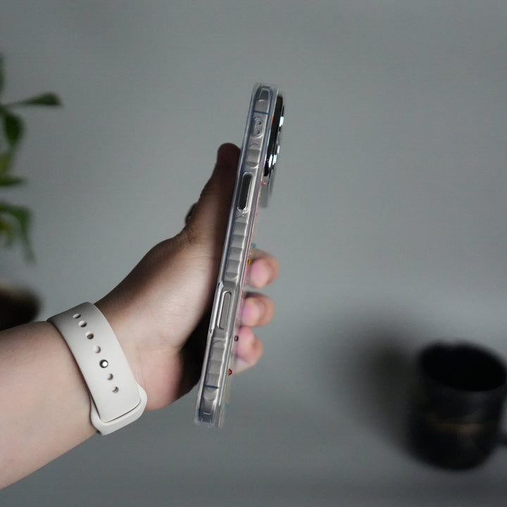 iPhone 17 series Luxury 3D Oil Painting Floral Design Glitter Lens Protection Cover | Pink