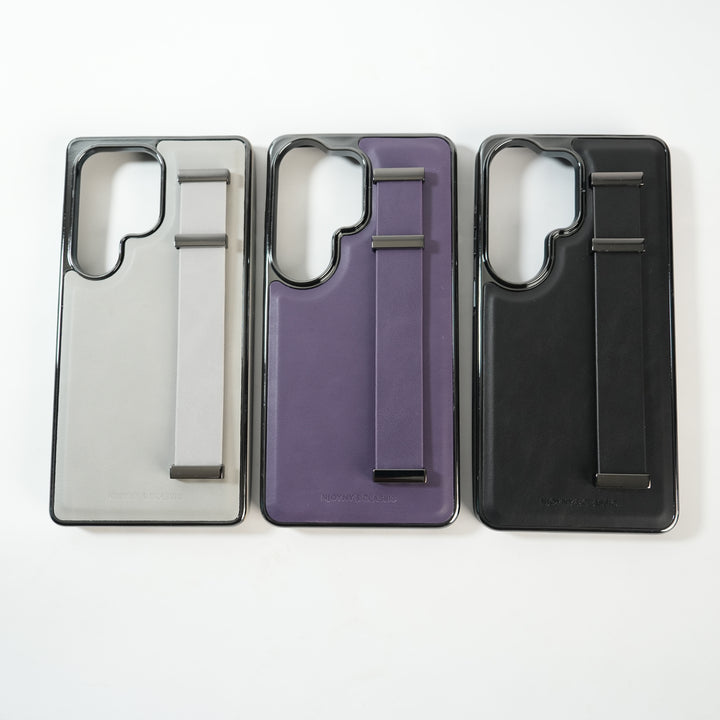 Galaxy Ultra Series PU Leather Strap Stand Case | Premium Grip Cover