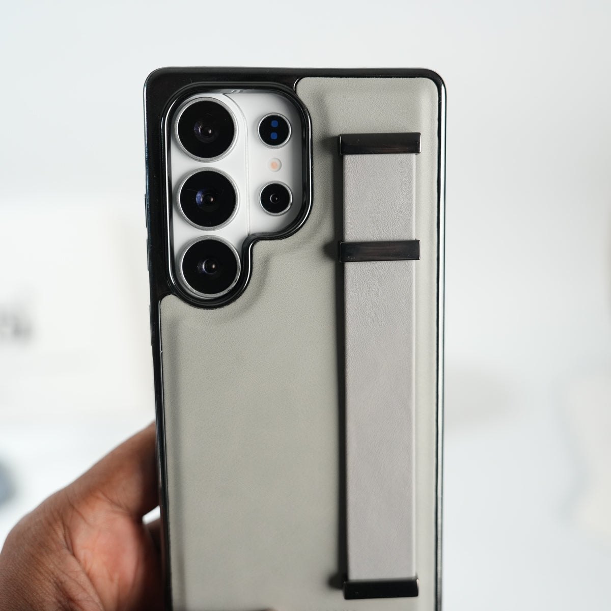Galaxy Ultra Series PU Leather Strap Stand Case | Premium Grip Cover