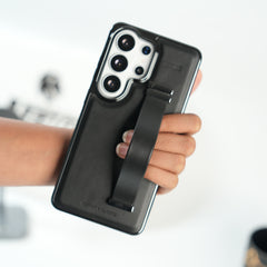 Galaxy Ultra Series PU Leather Strap Stand Case | Premium Grip Cover