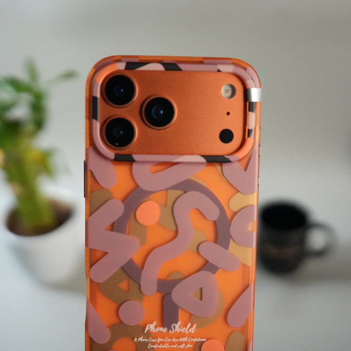 iPhone 17 Series Geometric Graffiti Shockproof MagSafe Case Cover