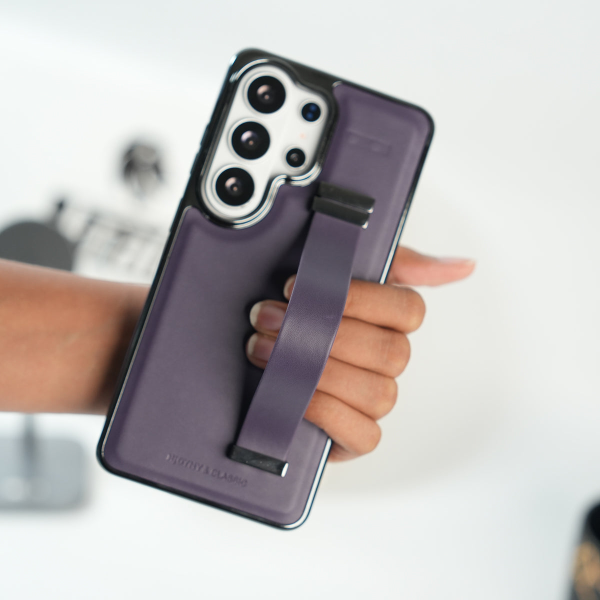 Galaxy Ultra Series PU Leather Strap Stand Case | Premium Grip Cover