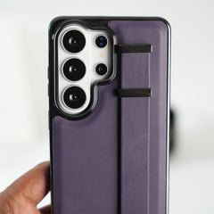 Galaxy Ultra Series PU Leather Strap Stand Case | Premium Grip Cover