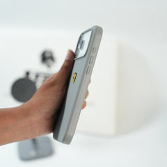 iPhone 17 Series Sports Car Logo Liquid Silicone Case Cover (Gray)
