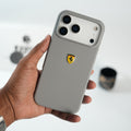 iPhone 17 Series Sports Car Logo Liquid Silicone Case Cover (Gray)