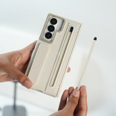 Galaxy Z Fold Series Premium Grip Strap Case with S Pen Holder & Stand